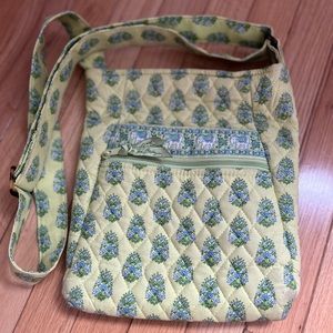 Vera Bradley Green and Blue Paisley Crossbody Bag